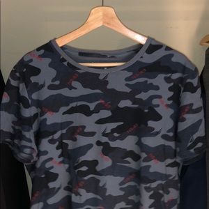 Nautical blue camo shirt MEDIUM
